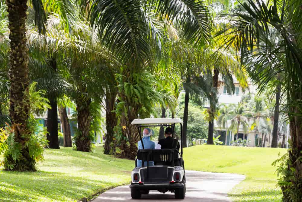 Golf Cart in Retirement Community