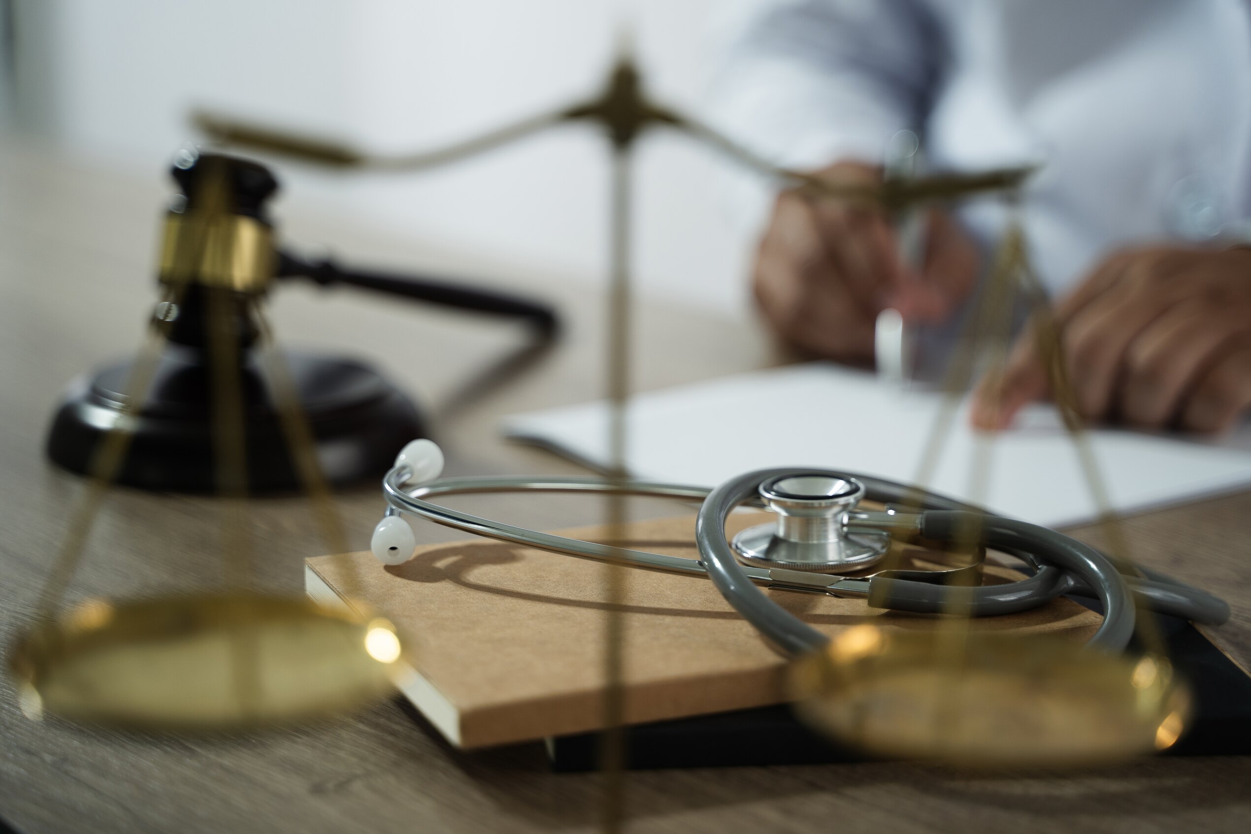 Legal and medical documents involved in a New Port Richey personal injury claim and Florida court case process