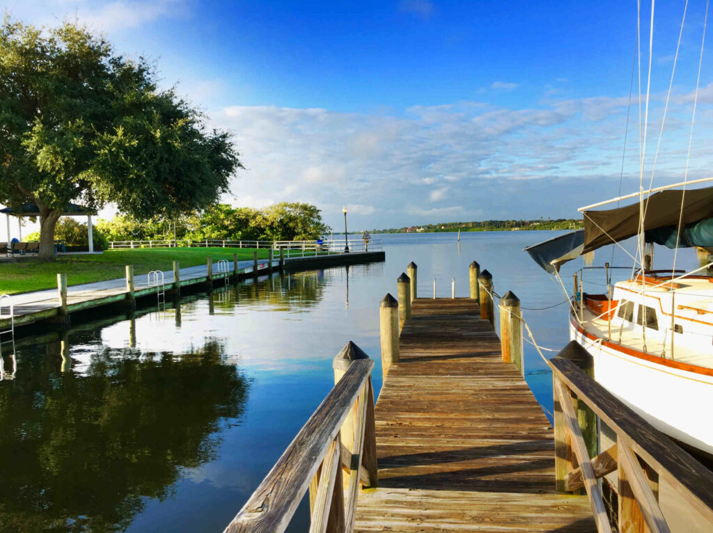Waterfront pier in Safety Harbor served by hit and run accident lawyers.