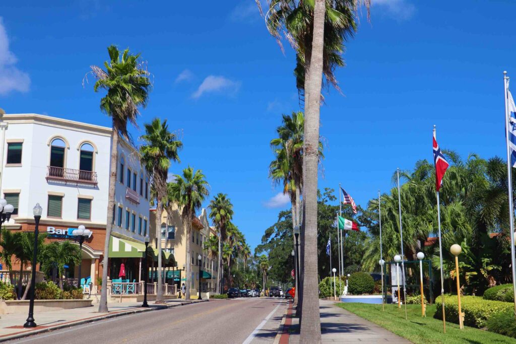 Downtown street in Safety Harbor representing legal services from Safety Harbor personal injury lawyers.