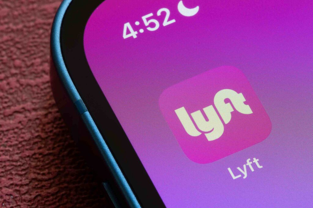 A close up of the Lyft app icon on a smartphone screen representing cases involving Fatigued Lyft Drivers in Safety Harbor.